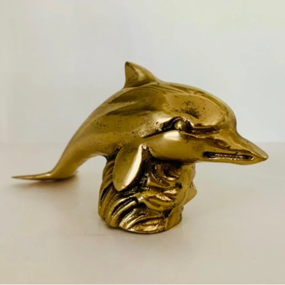 Vintage brass dolphin figurine Kmart
